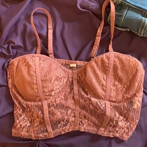 Sheer Pink Crop Top